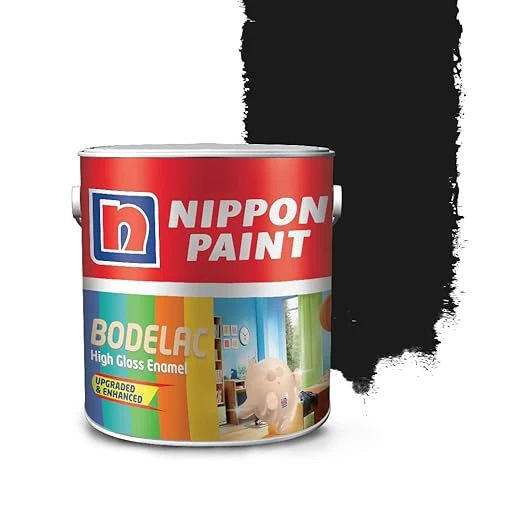 Nippon Paint Synthetic Bodelac Enamel (M) (1 L, Black, Pack Of 1)