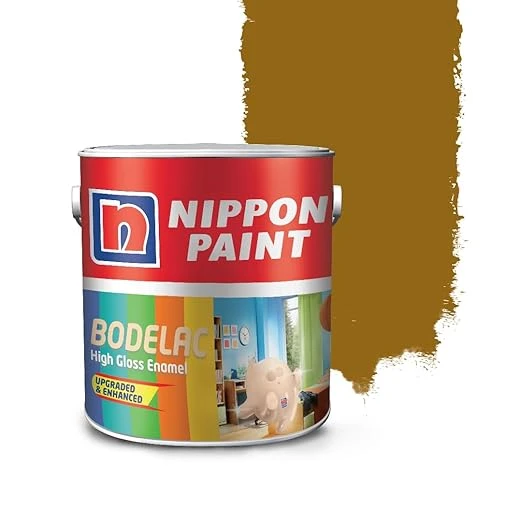 Nippon Paint Synthetic Bodelac Enamel (M) (1 L, Golden Brown, Pack Of 1)
