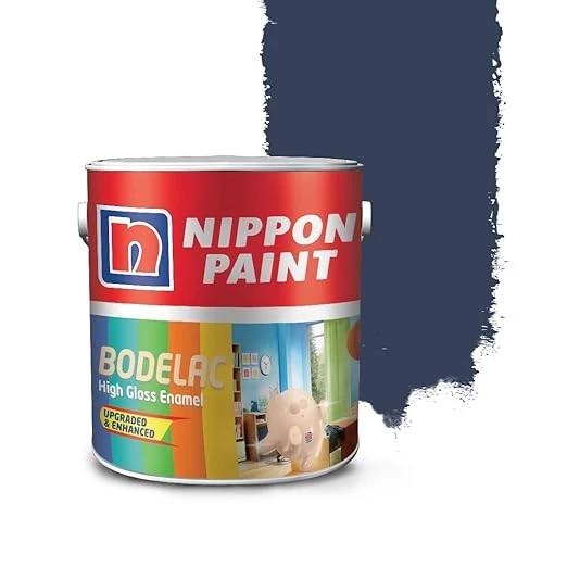 Nippon Paint Synthetic Bodelac Enamel (M) (1 L, Oxford Blue, Pack Of 1)