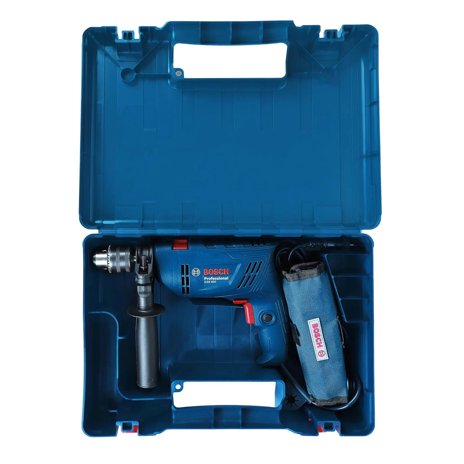 BOSCH GSB 600 Corded Electric Impact Drill Wrap Set| 600W Motor | Speed upto 300