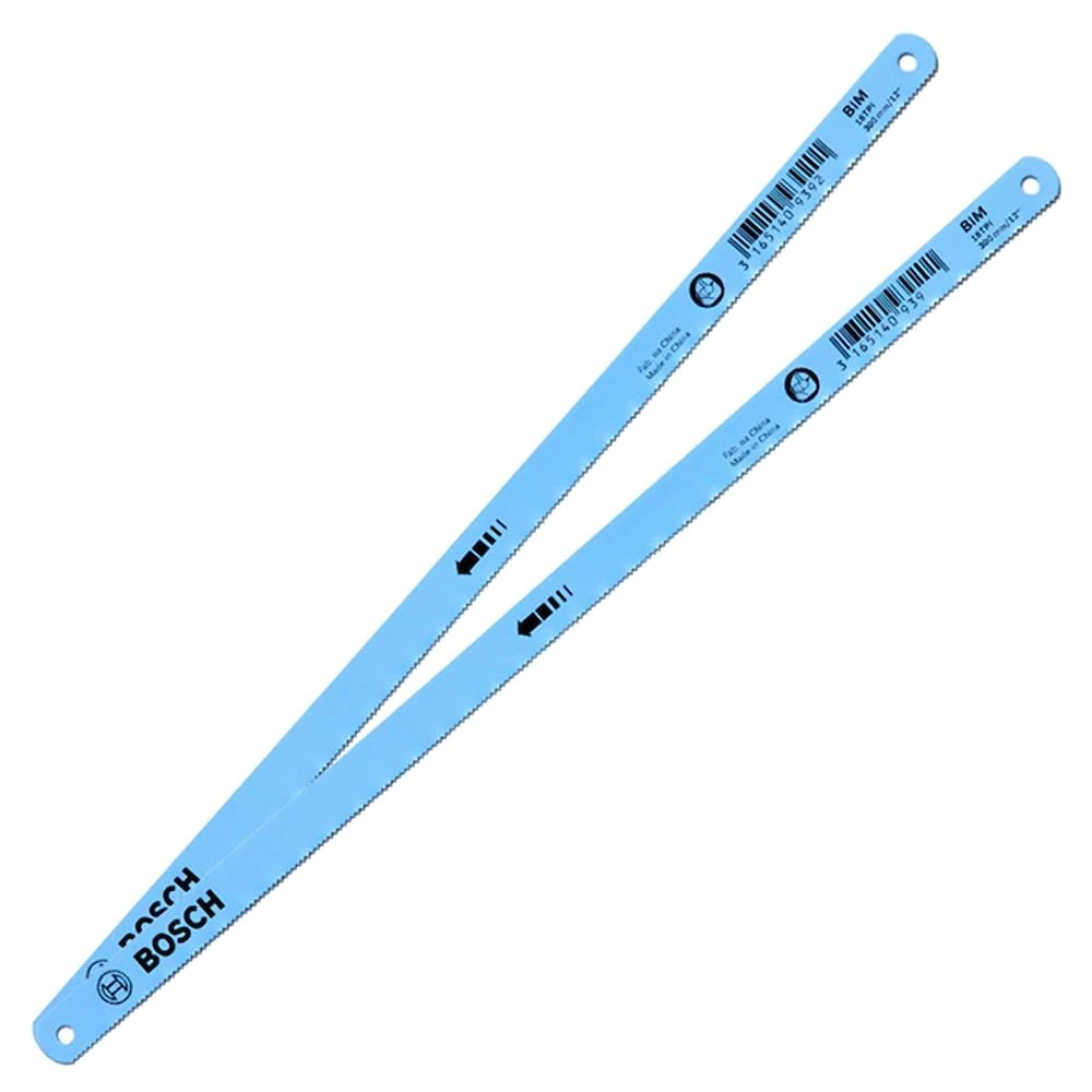 Bosch SR-1686 2608003027 High Speed Steel 18 Teeth Hacksaw Blade (Blue, 2-Pieces