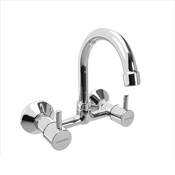 Johnson Coral Wall Mounted Sink Mixer with Spout| Compact Sleek and Stylish| wit