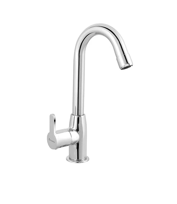Parryware Brass Claret Swan Neck Pillar Cock, 360 Degree Swivel Spout | Kitchen 