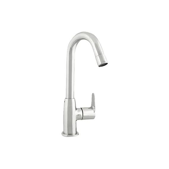 Parryware UNO Swan Neck Pillar Cock for basins | Single-Lever Deck Mounted with 