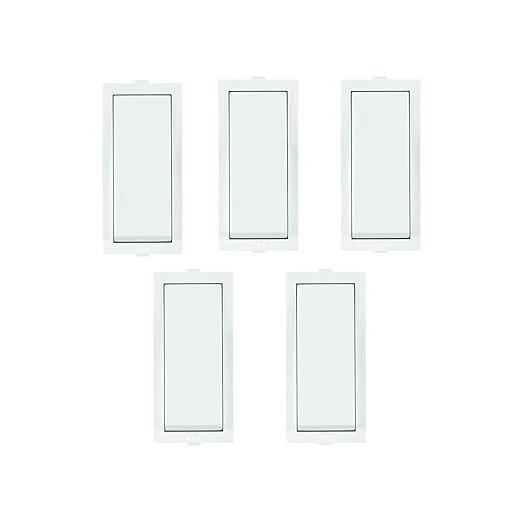 Anchor by Panasonic 6 A Polycarbonate Roma One Way Switch (White, Pack of 5)