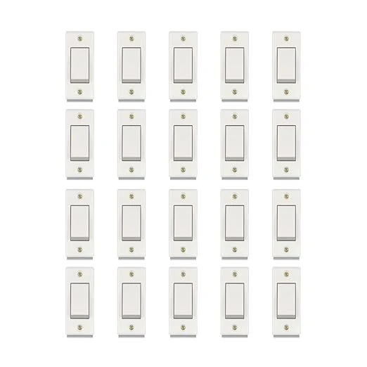 anchor by panasonic Penta 6A, 1Way Switch Deluxe (38194) (Pack Of 20)