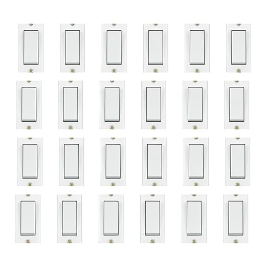 ANCHOR PENTA PC DELUXE 6A 1 WAY SWITCH UREA BACK WHITE 14125 (Pack of 30)