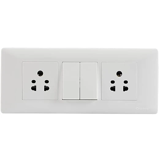 Havells Crabtree Anti Viral Switch (Athena) Combo of 6 M Plate, 6A Socket & 10 A