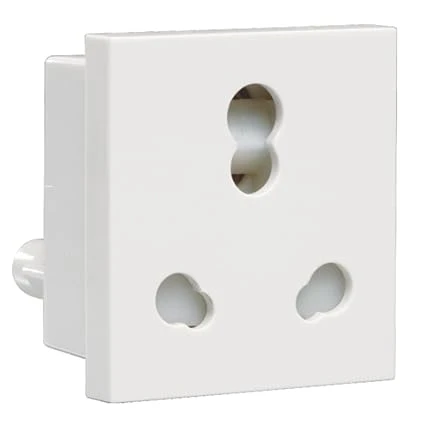 Havells Crabtree Athena 6A-16A Three Pin Combined Shutter Socket (White) Pack of