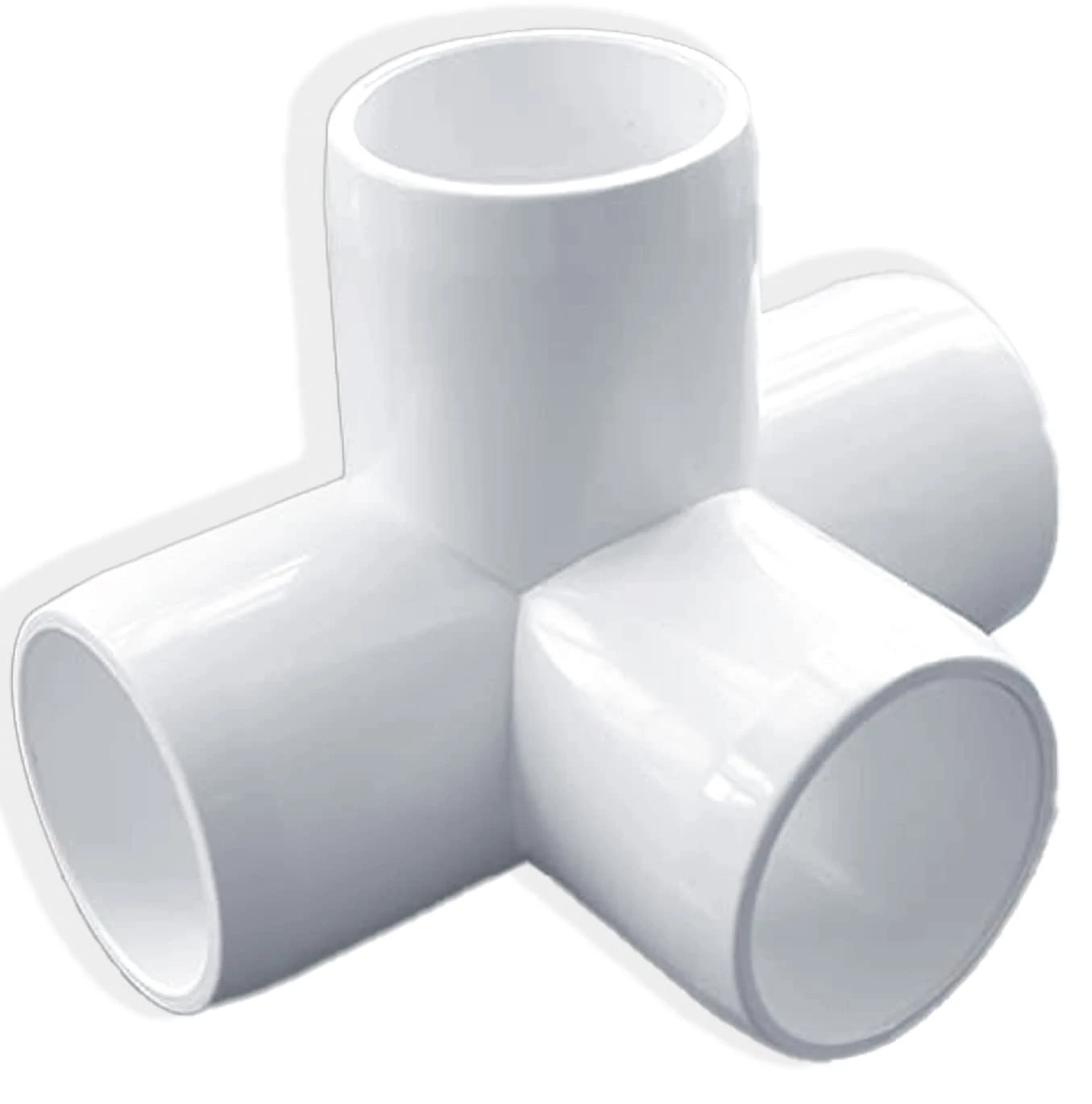 UPVC 4-Way Elbow 1/2" Inchi(20MM) For Plumbing Pipe Fitting, Greenhouse Project 