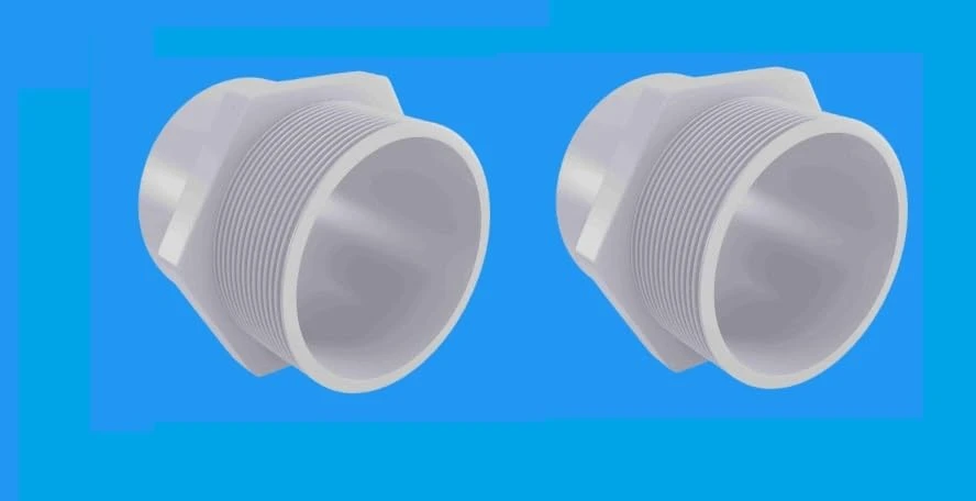 1/2 X 1 INCH AGRICULTURE PIPE PVC MALE THREADED ADAPTER(SET OF 2)