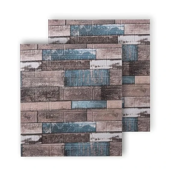 SAYFINE Brick Pattern 3D Wallpaper for Walls - Soft PE Foam, Easy Peel-and-Stick