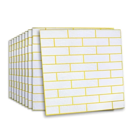 SAYFINE Shinchu Enterprise 3D Brick Wallpaper Foam Self-Adhesive Wall Stickers -
