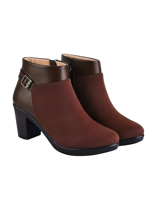 Shoetopia Women's Block Heel Boots