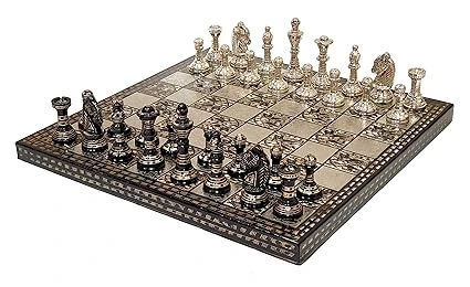 StonKraft Collectible Complete Brass Chess Game Board Set With 100% Brass Chess 