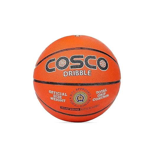Cosco Dribble Rubber /Nylon Basketball , Size 6 (Orange)
