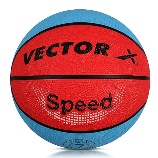 Vector X Indoor/Outdoor Speed Basketball with Needle Size 5, Rubber, for Women M
