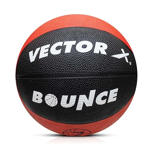 Vector X 8 Panel Bounce Rubber Moulded Indoor/Outdoor Basketball with Butyl Blad