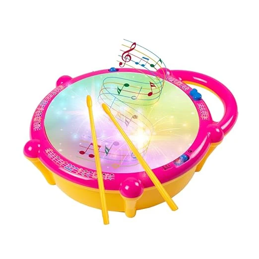 Gooyo GY168-23 Battery Operated 3D Flash Drum Toy with Flash Light & Music Effec