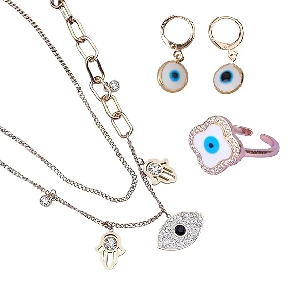 SALTY Anti Tarnish Radiant Love Gift Box | Necklace & Ring Jewellery Set for Wom