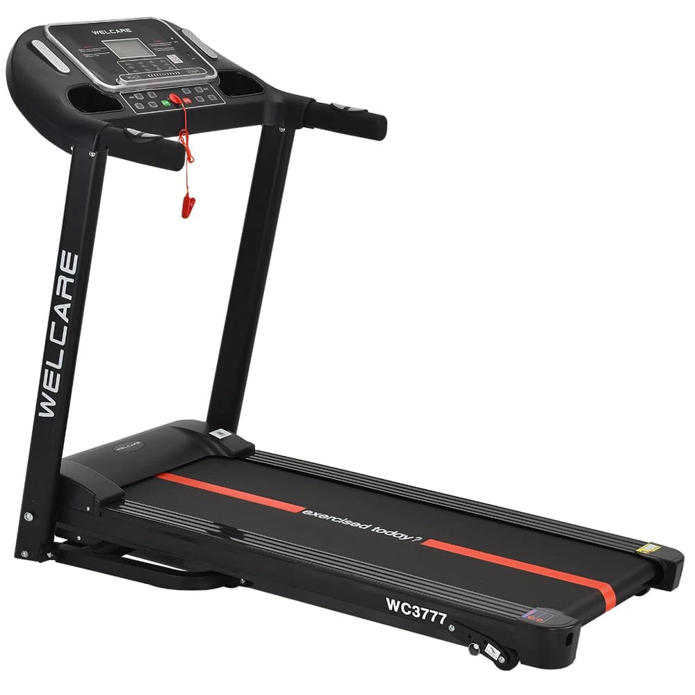Welcare Wc3777 2Hp (4Hp Peak) Dc Foldable Motorized Treadmill With Lcd Display, 