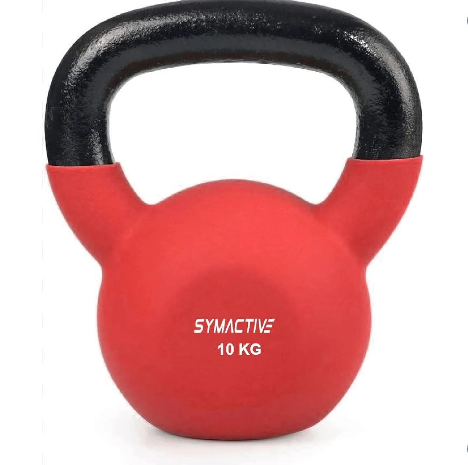 Amazon Brand - Symactive Neoprene Coated Solid Kettlebell for Gym Exercises, 10 