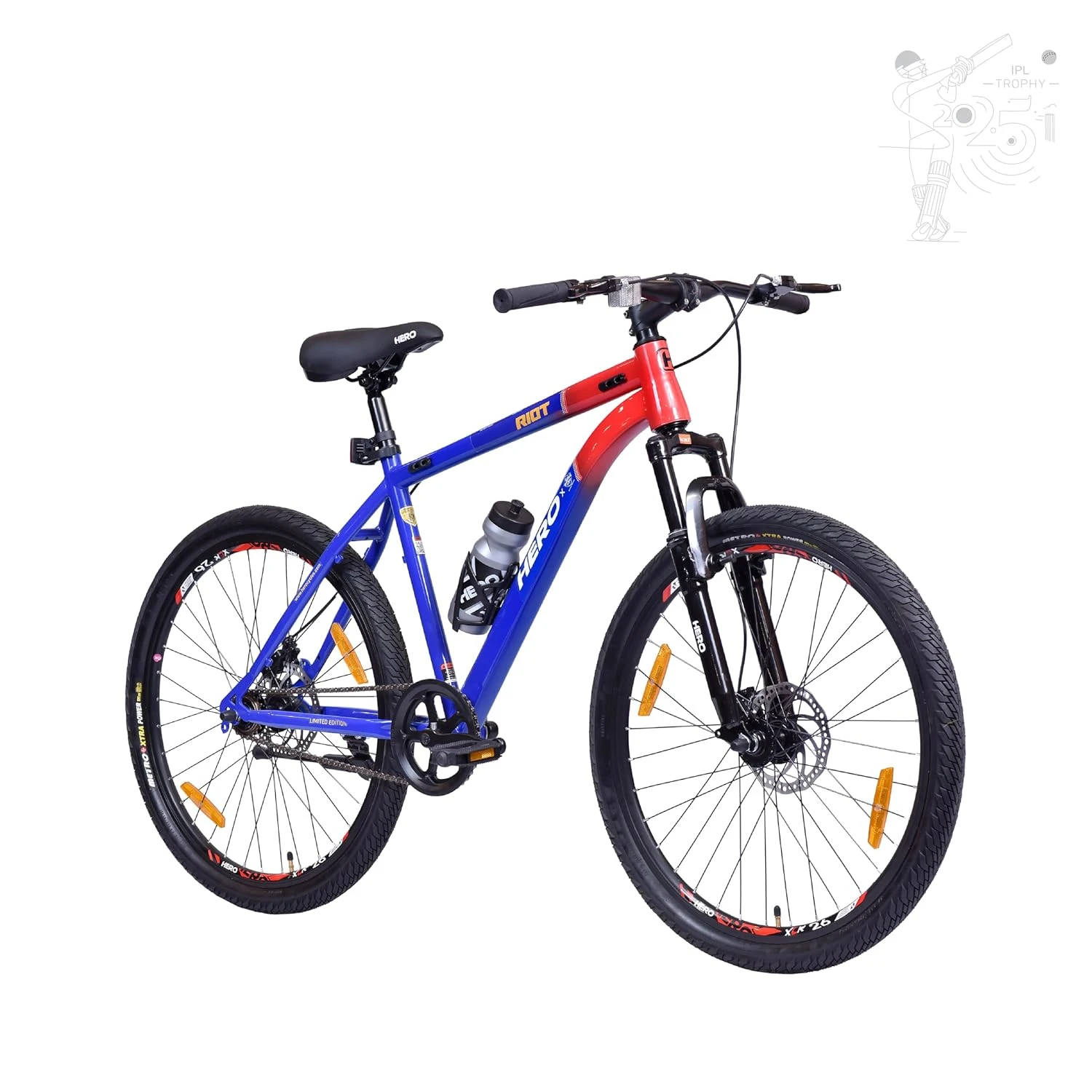 Hero RIOT DC 26T Single Speed Mountain Bicycle for Mens | Front Suspension | Dis