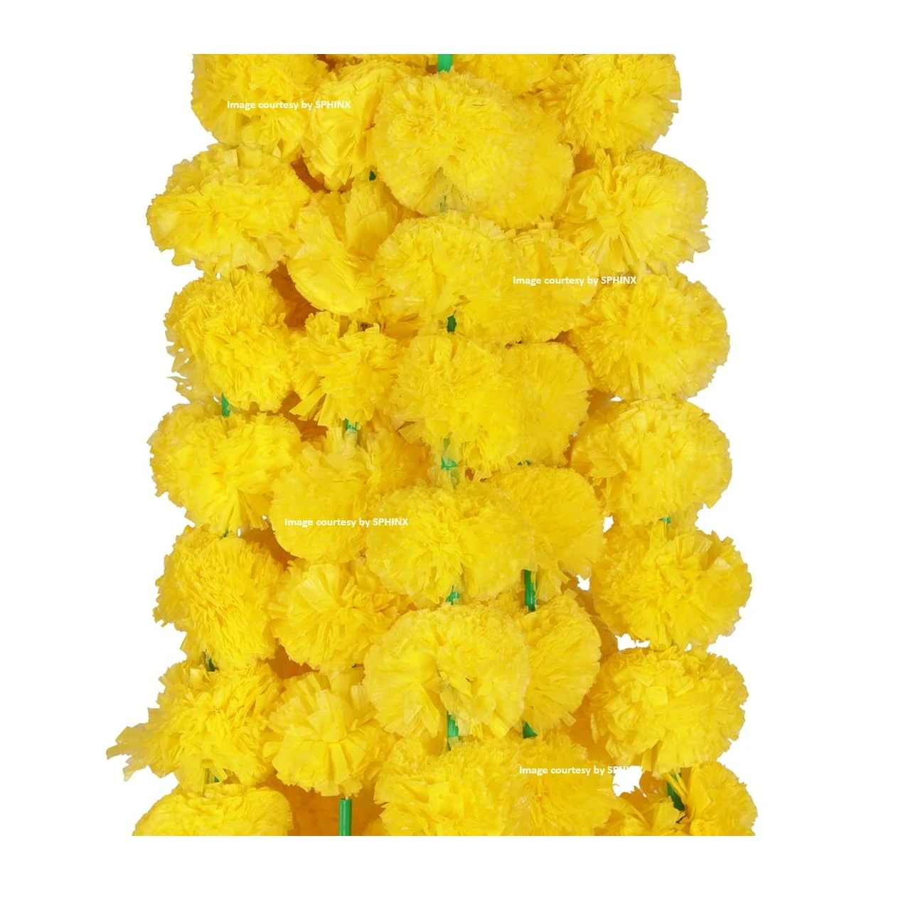SPHINX Artificial Marigold Fluffy Flowers Garlands for Festive Pooja Wedding Hou