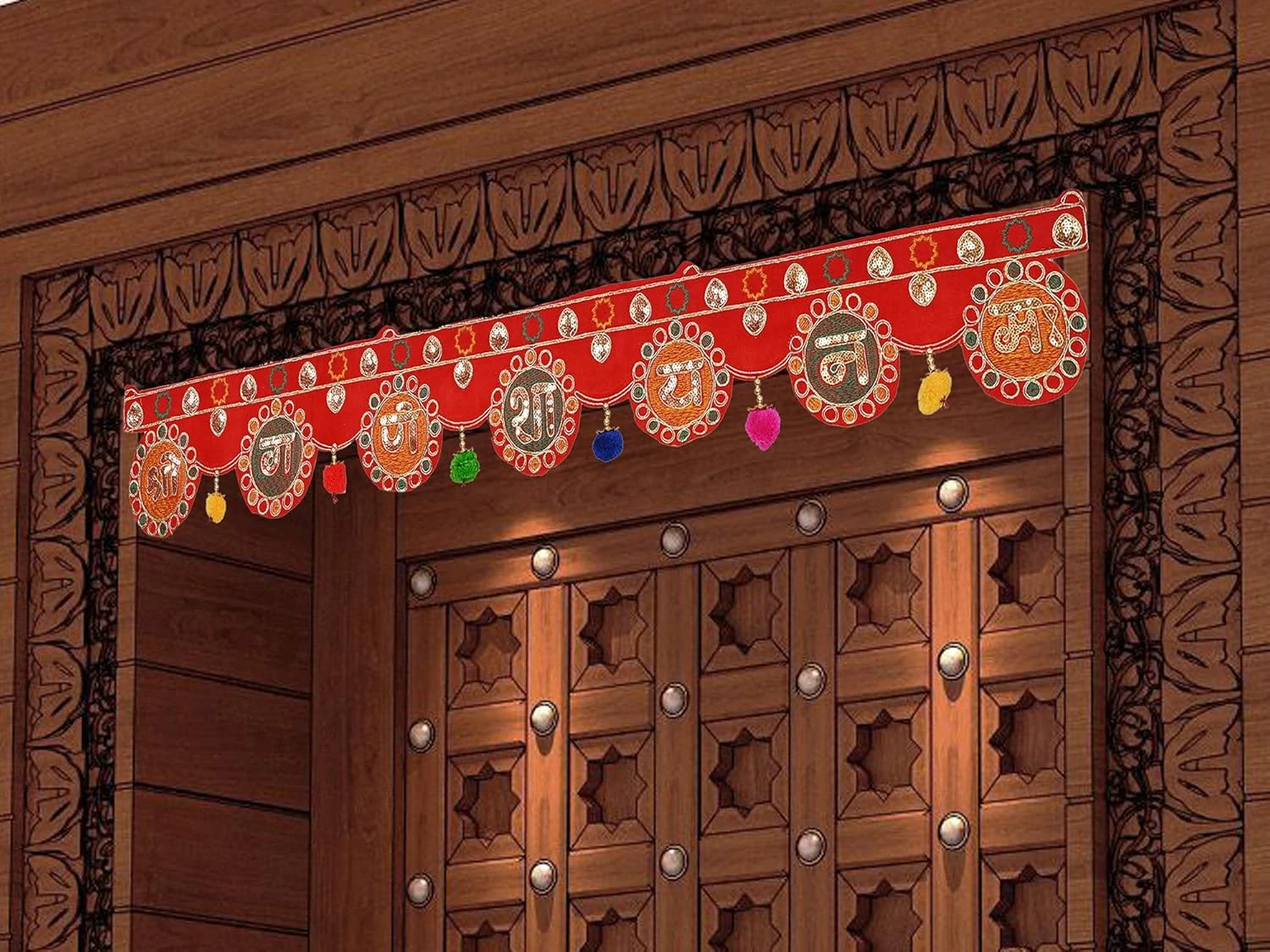 CraftVatika Velvet Toran for Door Hanging,Entrance Diwali,Navratri Bandarwal,Ban