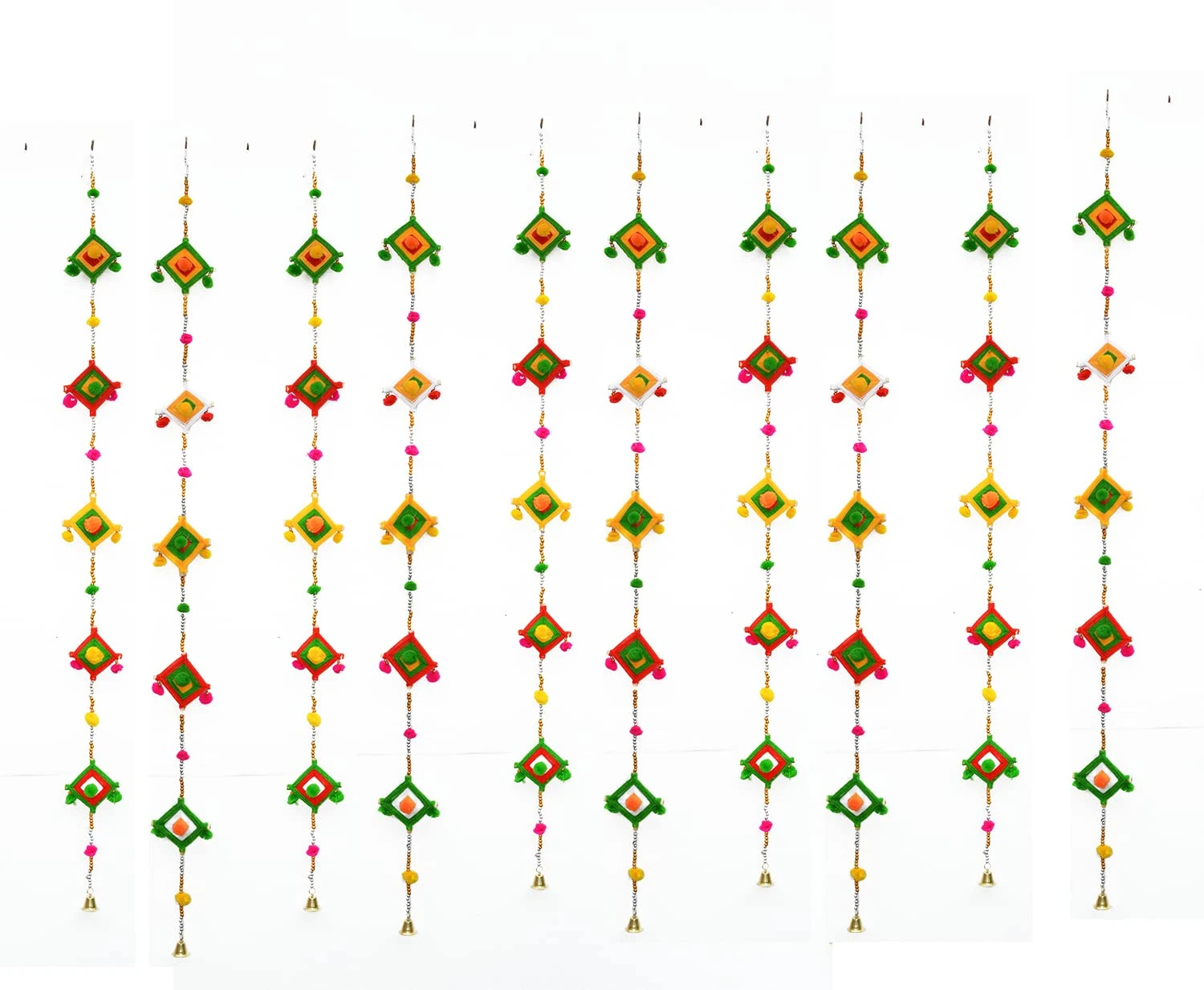 CraftVatika Woolen Kites Tassel Wall Hanging Latkans String Decorative Items for