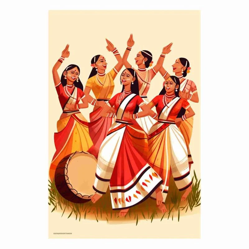 SAF paintings kerela Traditional Festival Onam Wall Poster For Home decoration O