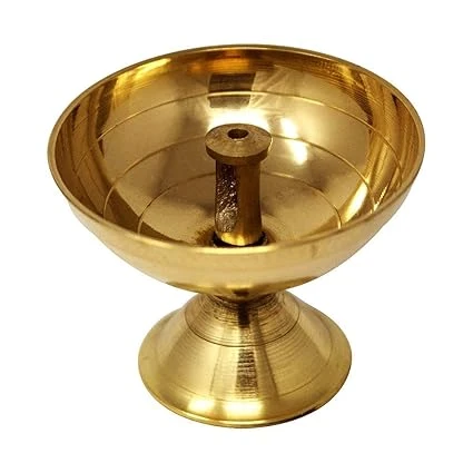 Traditional Brass | Pooja Oil Lamp Puja Room Brass Diya for Pooja Akhand Jyot Di
