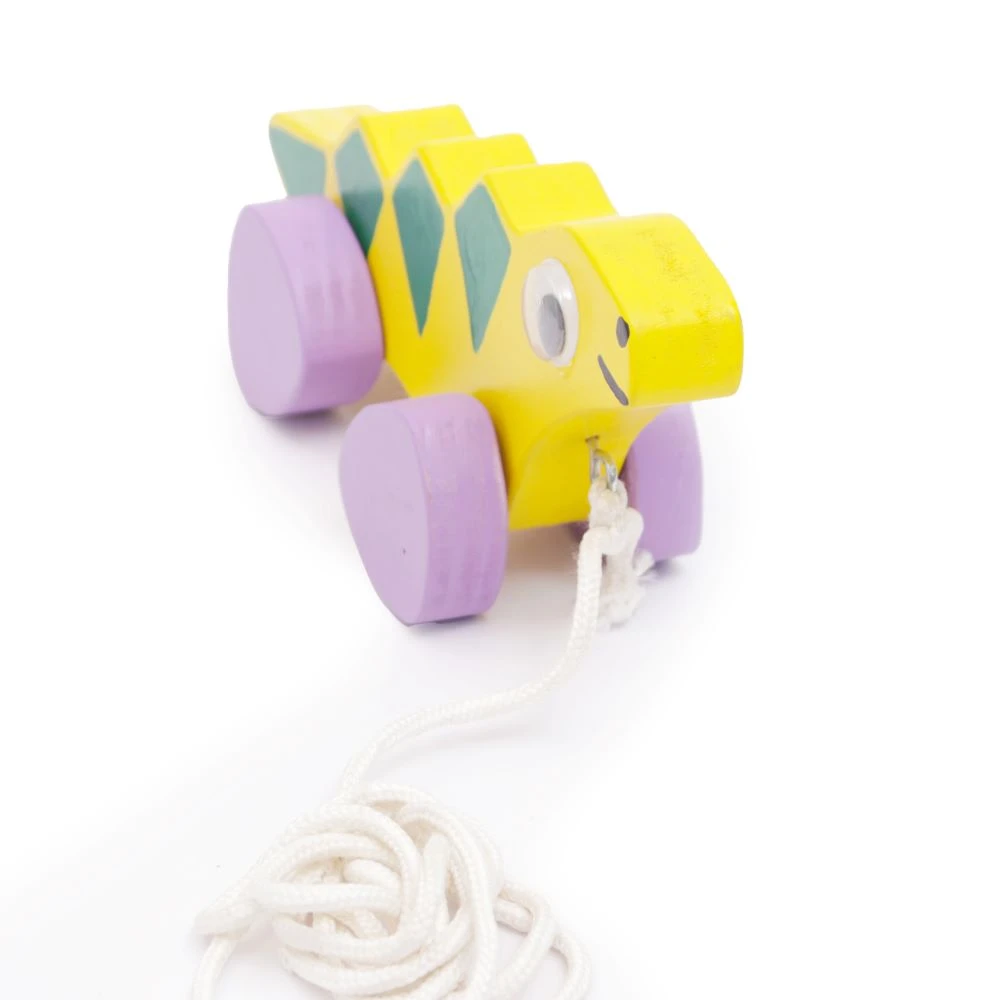 Opa Toys Wooden Pull & Push Along Toy – Sea Animal Iguana (Green) – Large Size, 