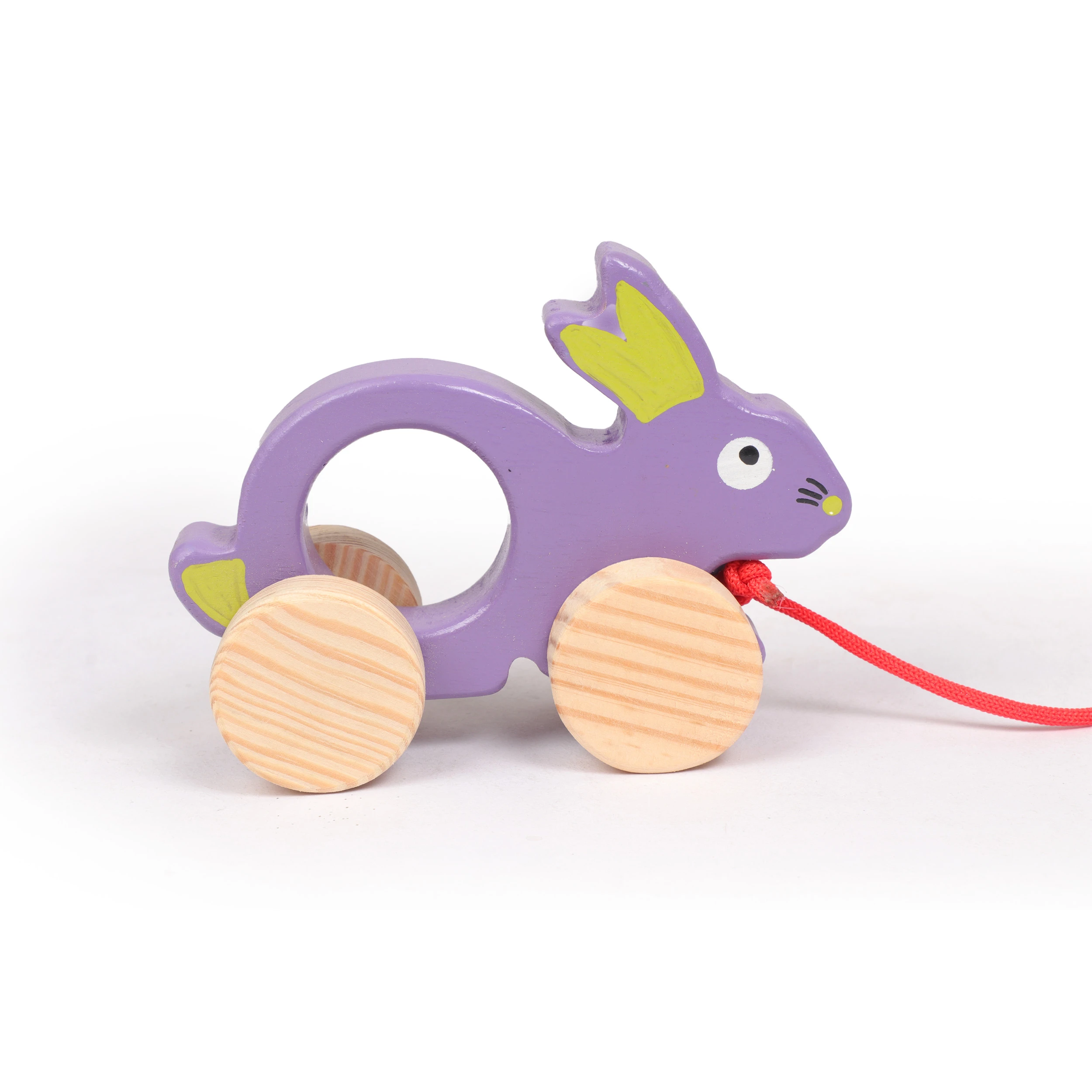 Opa Toys Wooden Rabbit Pull Toy – Eco-Friendly Wooden Animal Toy for Kids (1 Pie