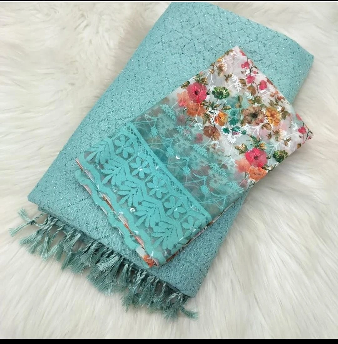 Trending 5G Chiffon Saree|Function Wear Saree|Net Saree