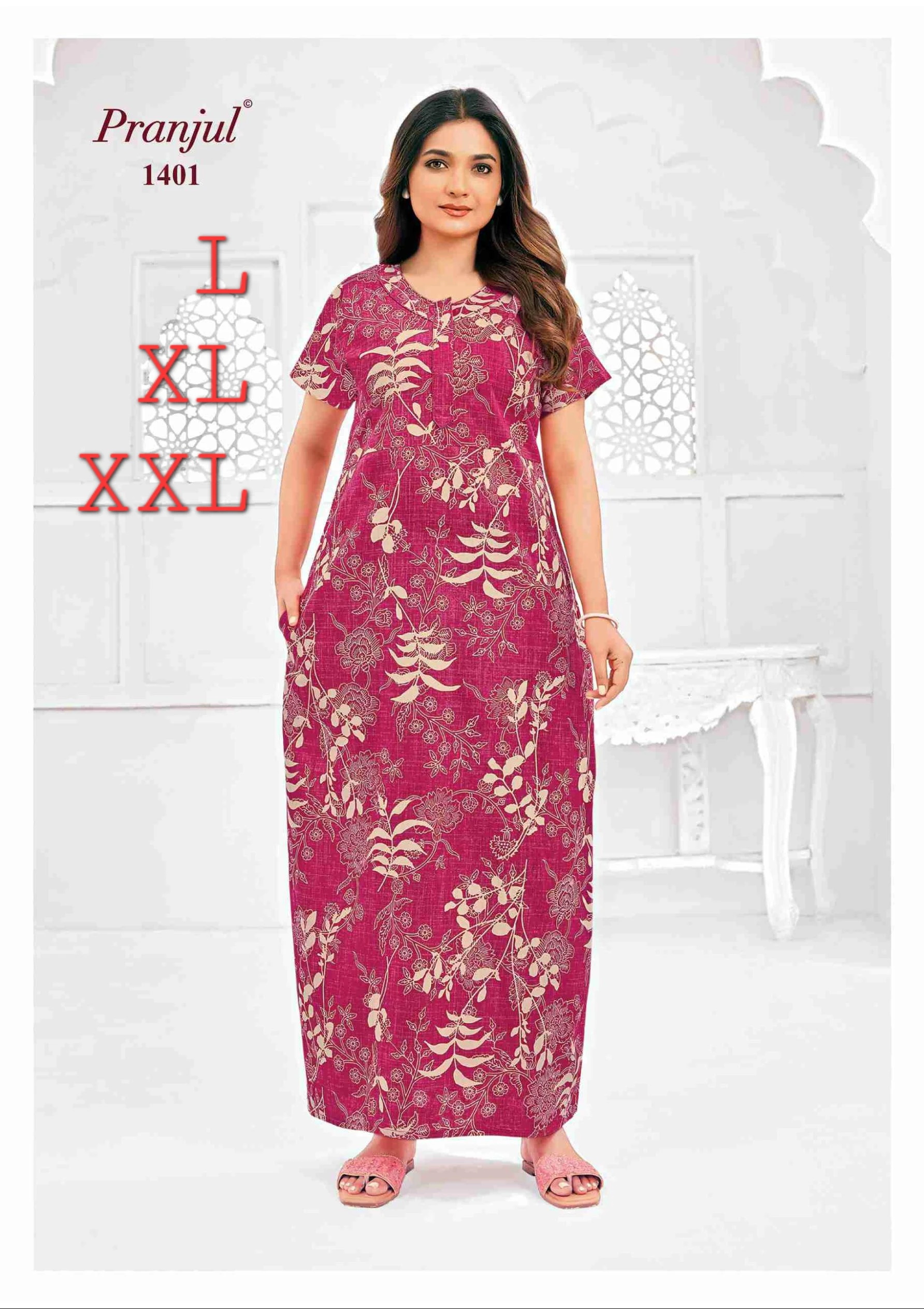 Pranjul Cotton Nighty for Women